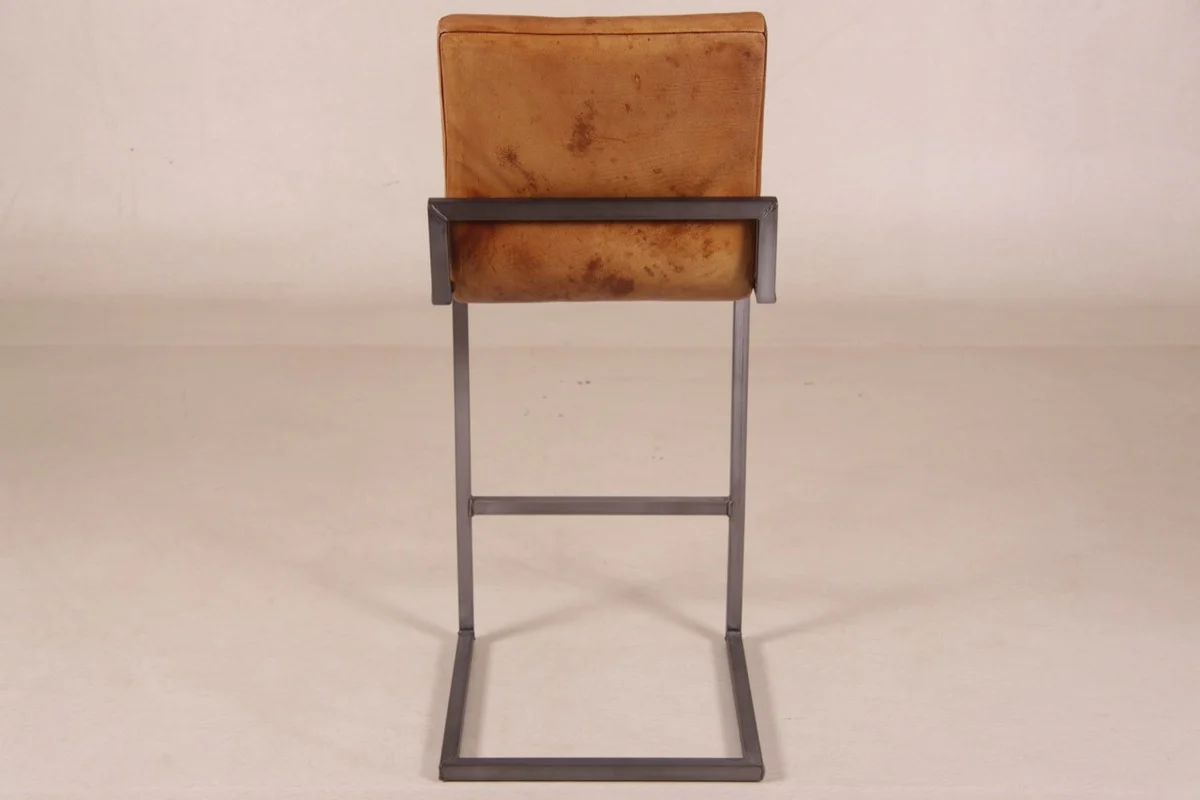 Casa Padrino Designer Bar Chair Brown - Taburetes - Furniture Restaurant Hotel