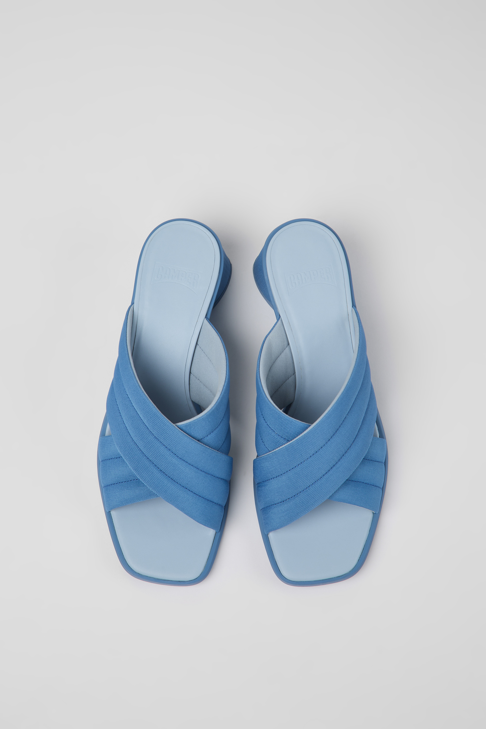 Kiara - Blue textile sandals for women