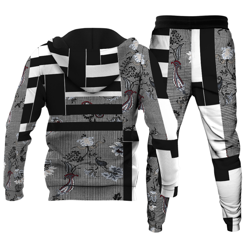 Men's Personalized Printed Hoodie Set 009