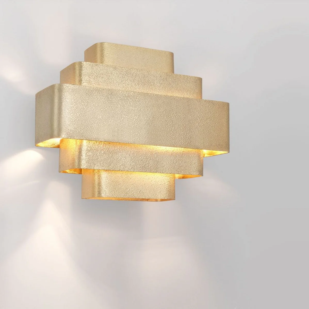 Casa Padrino lámpara de pared de lujo oro 38 x 12,5 x A. 31 cm - Lámpara de pared de salón elegante - Lámparas de Salón