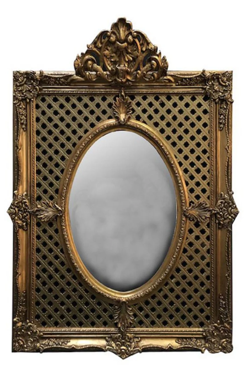 Casa Padrino espejo barroco oro antiguo - espejo de pared estilo antiguo 80 x 60 cm - mobiliario barroco