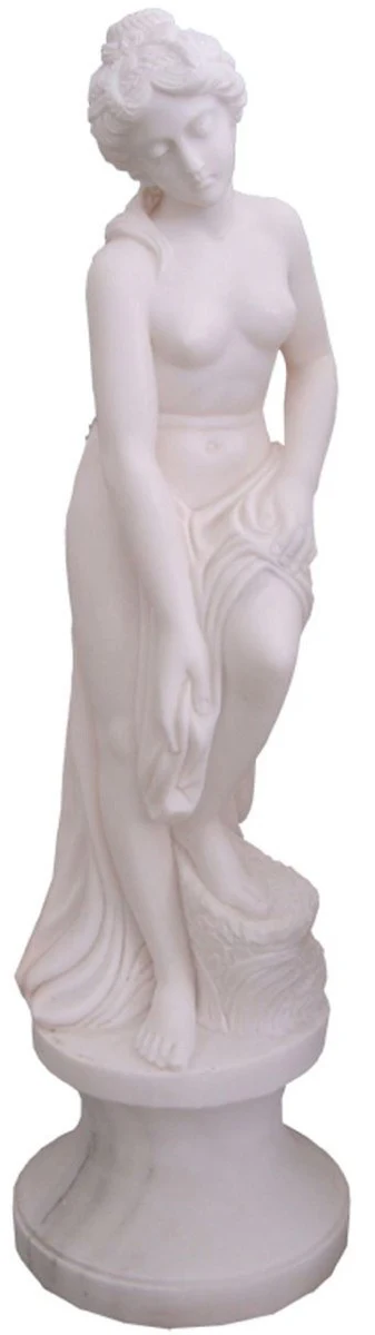 Casa Padrino Escultura de M¨¢rmol Art Nouveau Mujer en Columna Blanco A. 120 cm