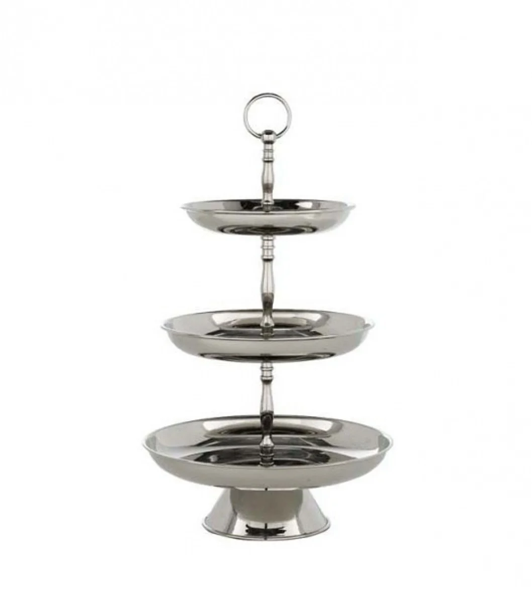 Casa Padrino designer shine etagere 3-stage nickel finish - Serving - Deco shell