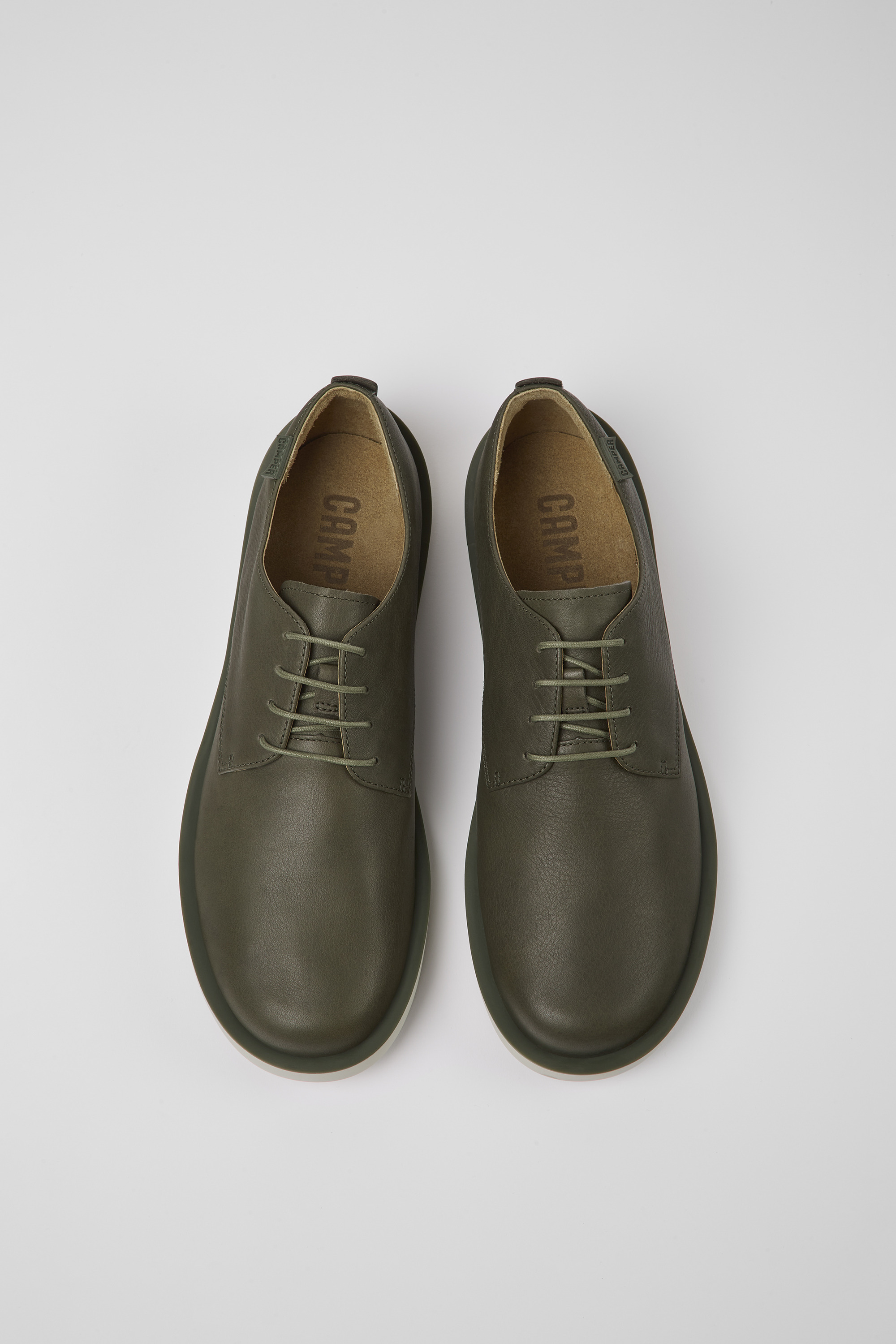 Wagon - Green leather shoes for men