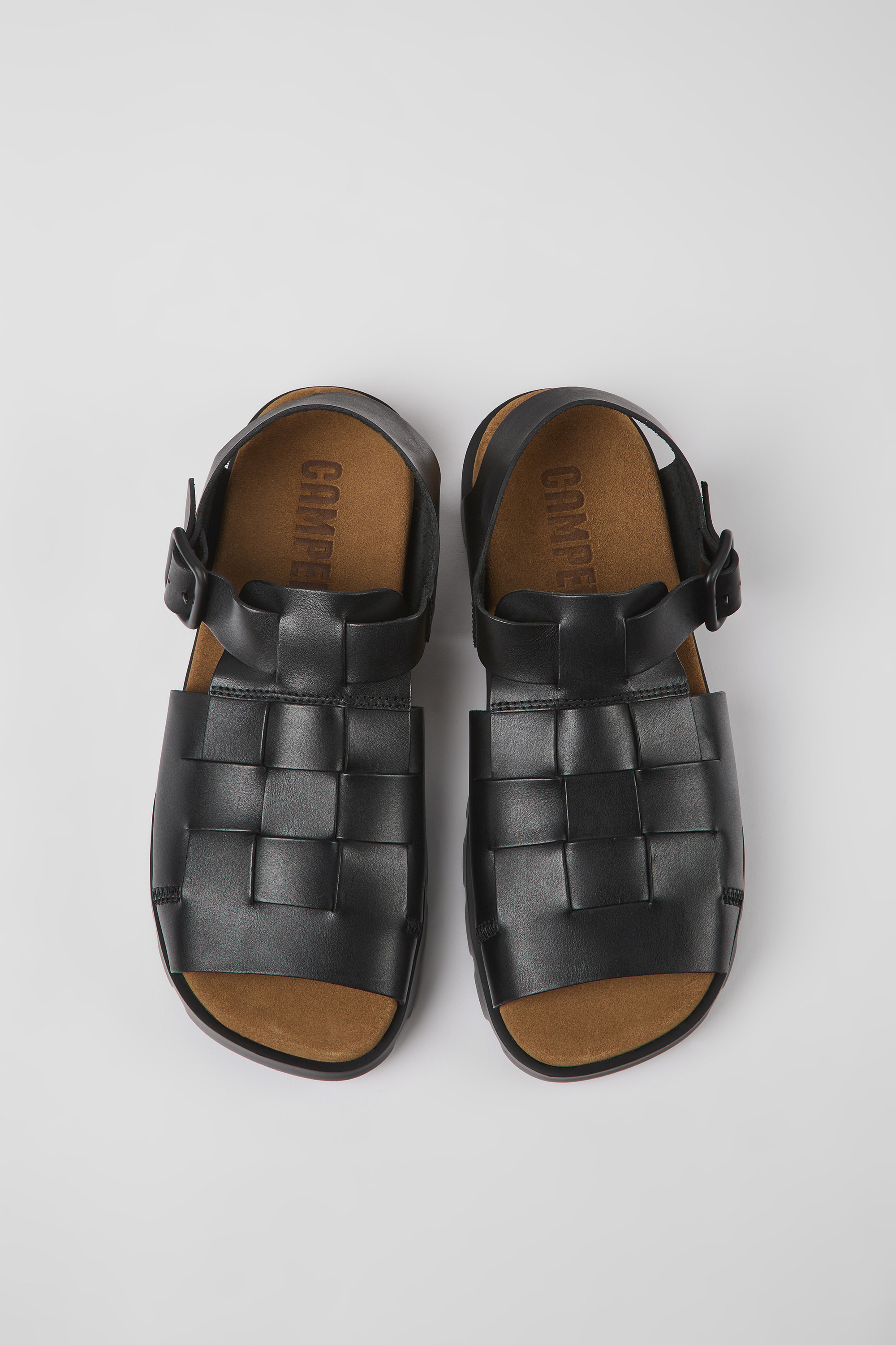 Brutus Sandal - Black leather sandals for men