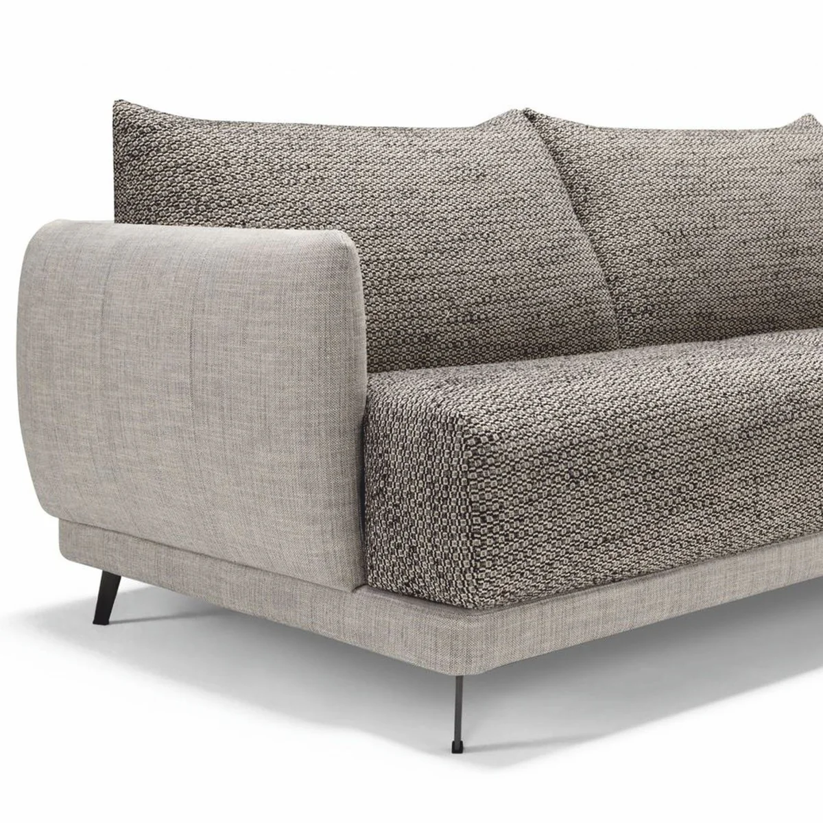 Casa Padrino sof¨¢ cama de lujo gris / negro 215 cm - Sof¨¢ de sal¨®n plegable