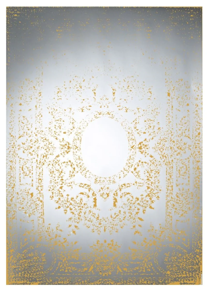 Casa Padrino Art Deco Vintage Espejo de Pared Bronce 101 x H. 142 cm - Muebles de Estilo Antiguo