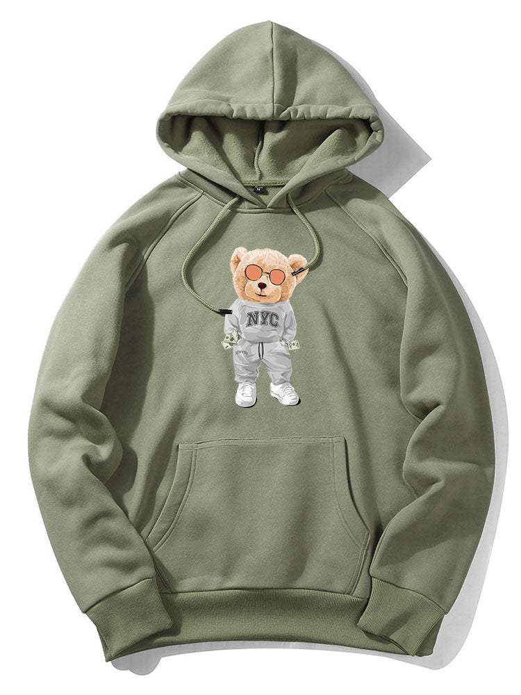 Rich Bear Print Hoodie