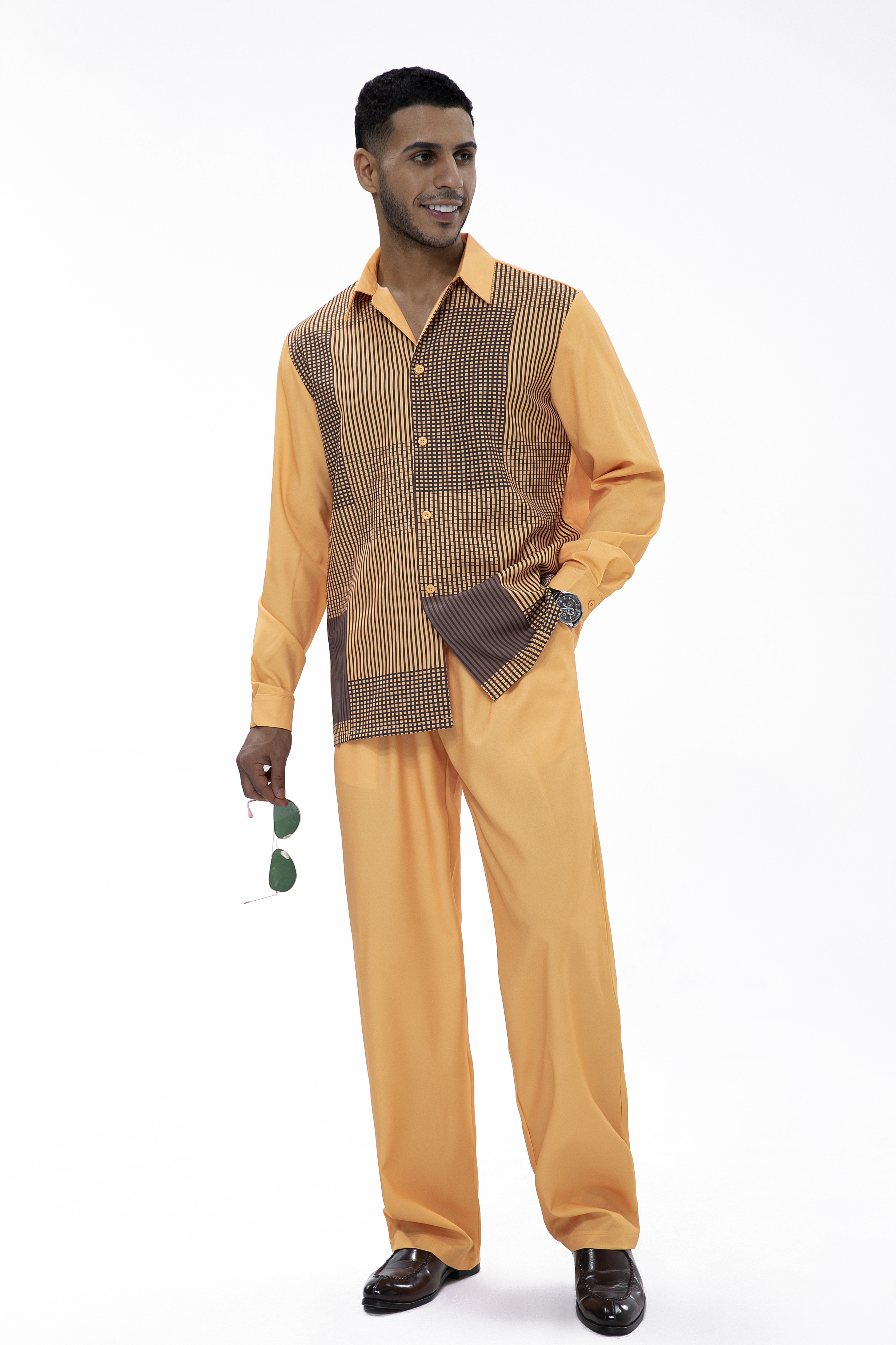 Suitmens Long-Sleeve Trousers Two-Piece Walking Set