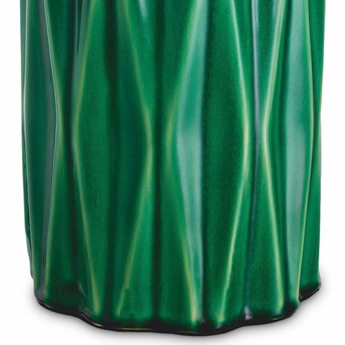 Casa Padrino l¨¢mpara de mesa de cer¨¢mica de lujo verde / lat¨®n antiguo A. 88,5 cm