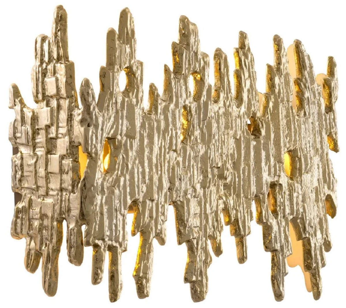 Casa Padrino lámpara de pared de diseño de lujo oro 41,5 x 10,5 x A. 27 cm - Lámpara de pared de salón - Lámpara de pared de hotel - Lámpara de pared de restaurante - Luces de lujo