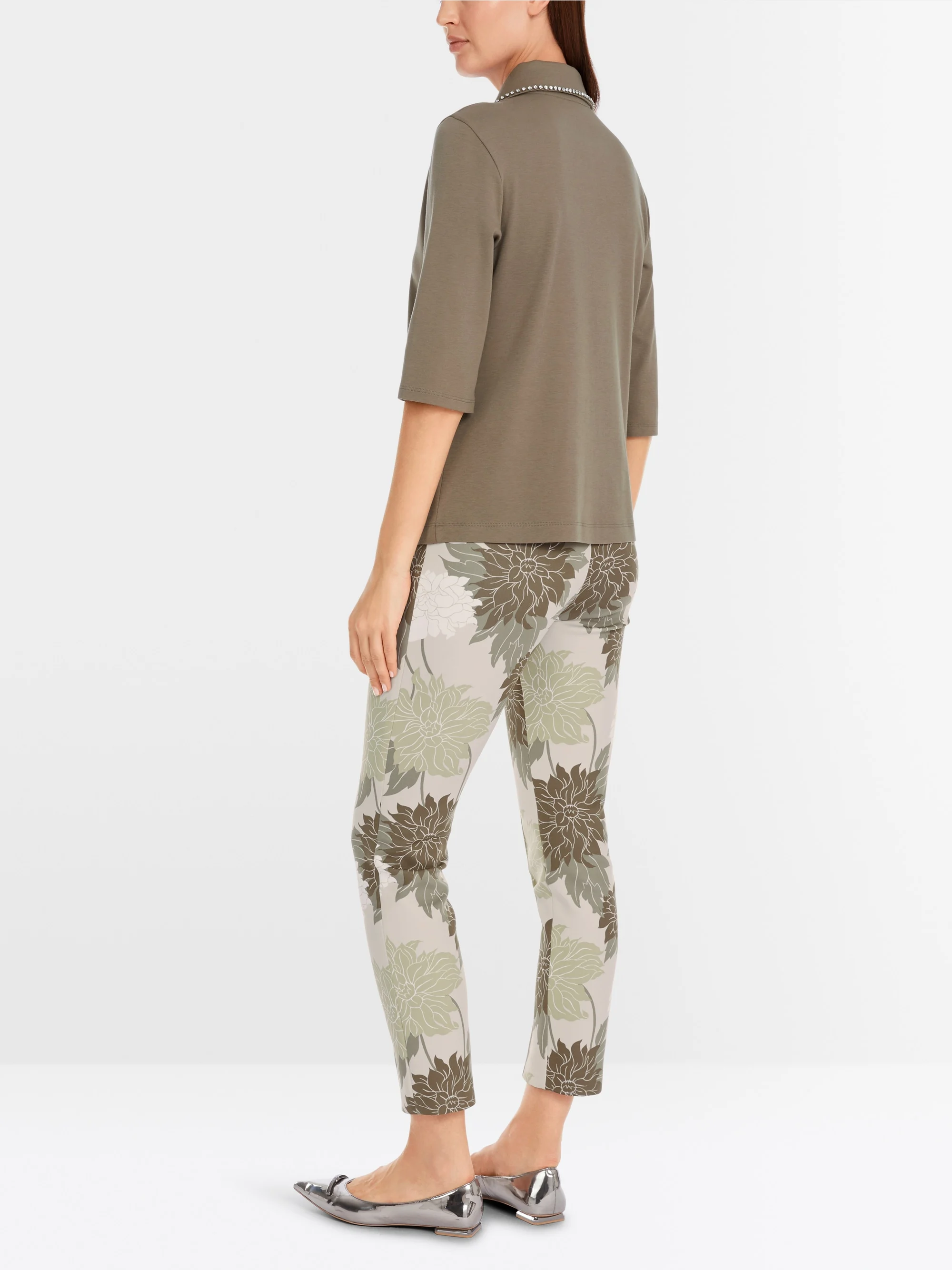 Marc-Cain Polo shirt with rhinestone embellishment