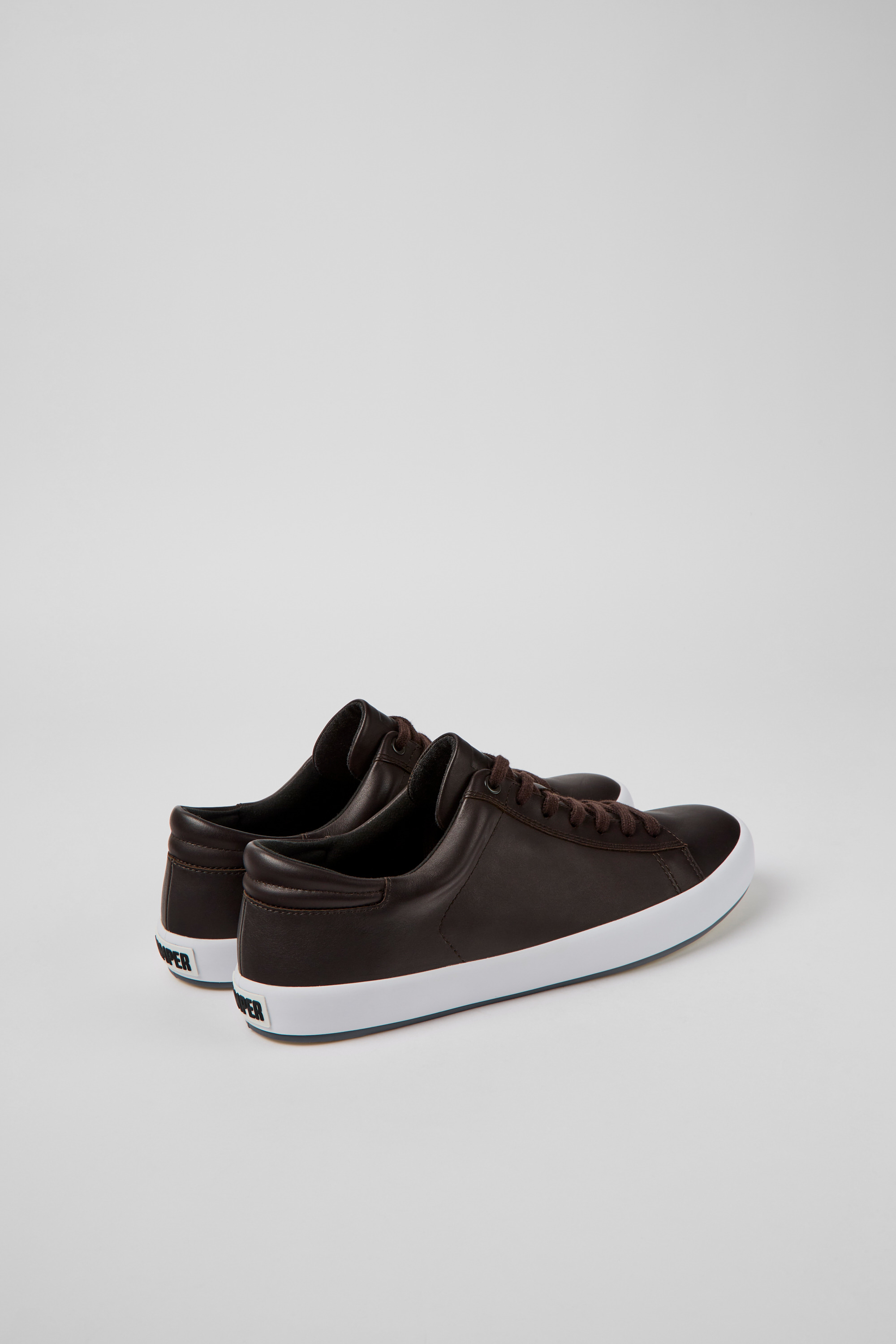 Andratx - Dark brown leather sneakers for men