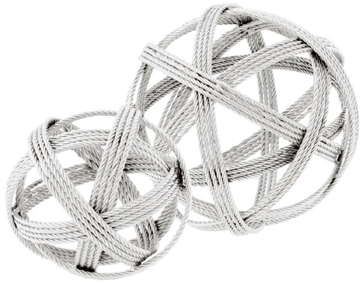 Casa Padrino bolas de acero inoxidable de diseñador plata - Decoración de Escritorio de Lujo