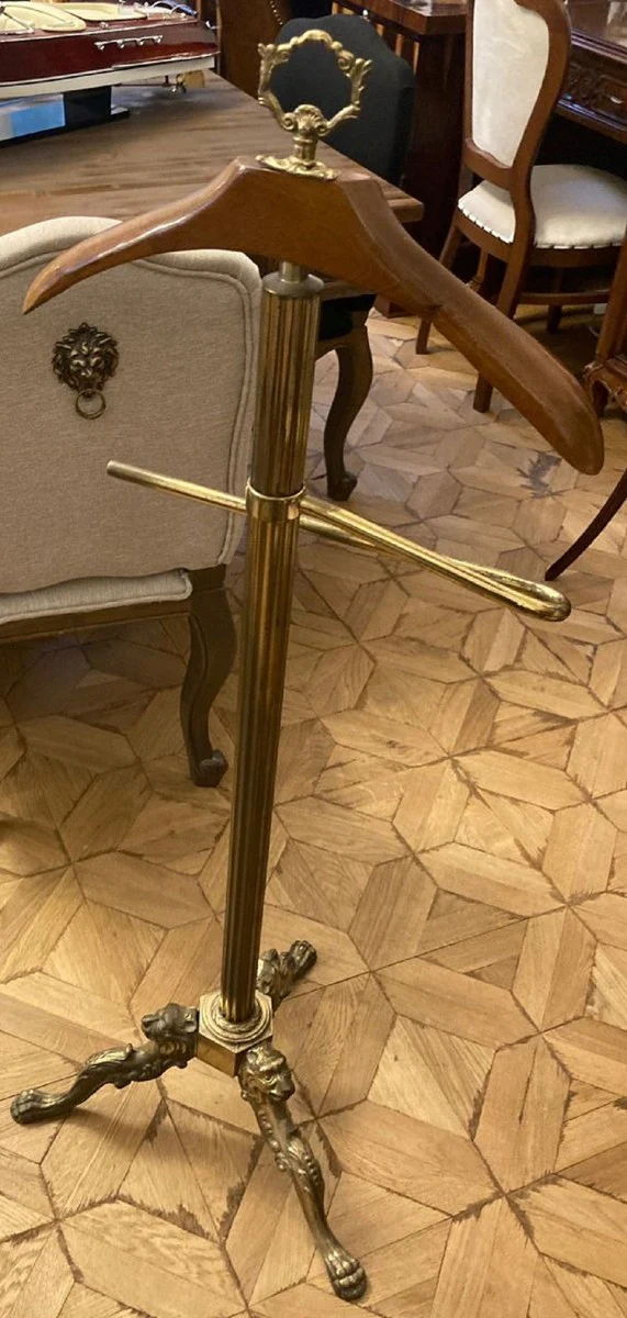 Casa Padrino perchero barroco de lujo oro antiguo / marrón 47 x 47 x A. 121 cm - Perchero de estilo antiguo - Accesorios de dormitorio - Muebles barrocos