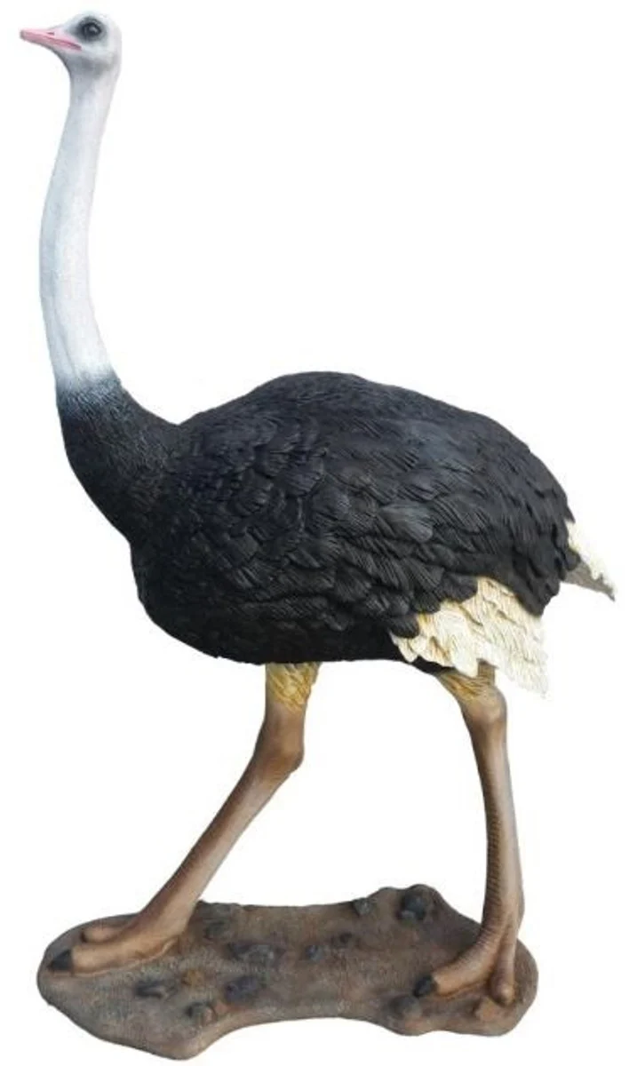 Casa Padrino escultura decorativa pájaro avestruz multicolor A. 205 cm - Figura Animal Decorativa de Tamaño Natural - Figura Decoración de Jardín Resistente a la Intemperie