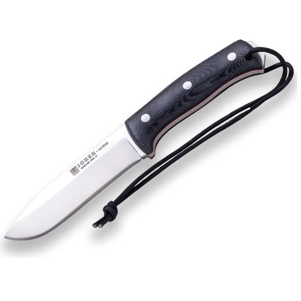 Joker Nomad Micarta Canvas Negra - Cuchillo de supervivencia y bushcraft