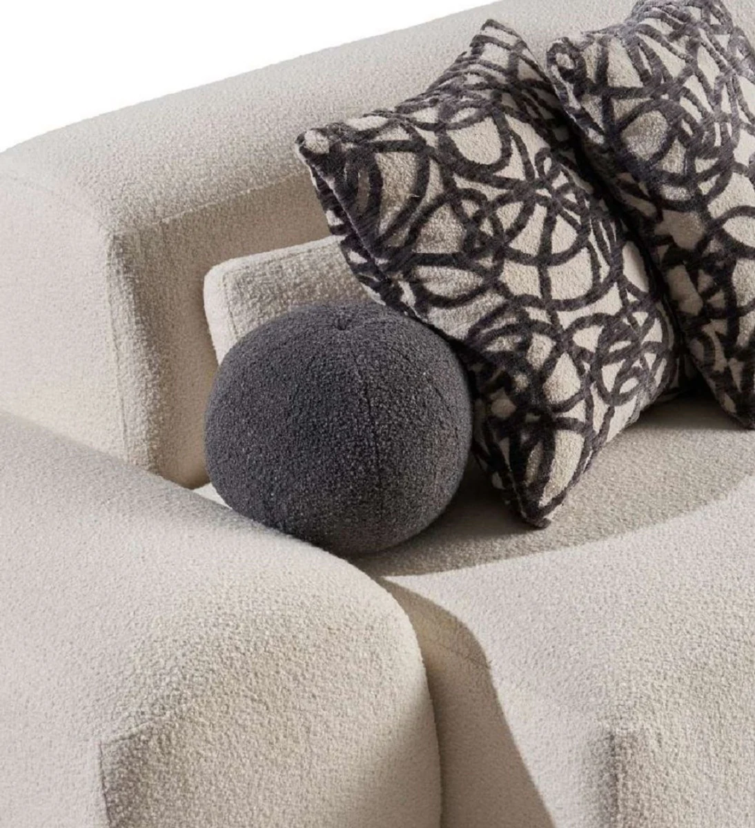 Casa Padrino sof¨¢ esquinero de lujo crema 431 x 400 x A. 73 cm - Sof¨¢ de sal¨®n - Muebles de sal¨®n - Muebles de lujo - Interiores de sal¨®n de lujo