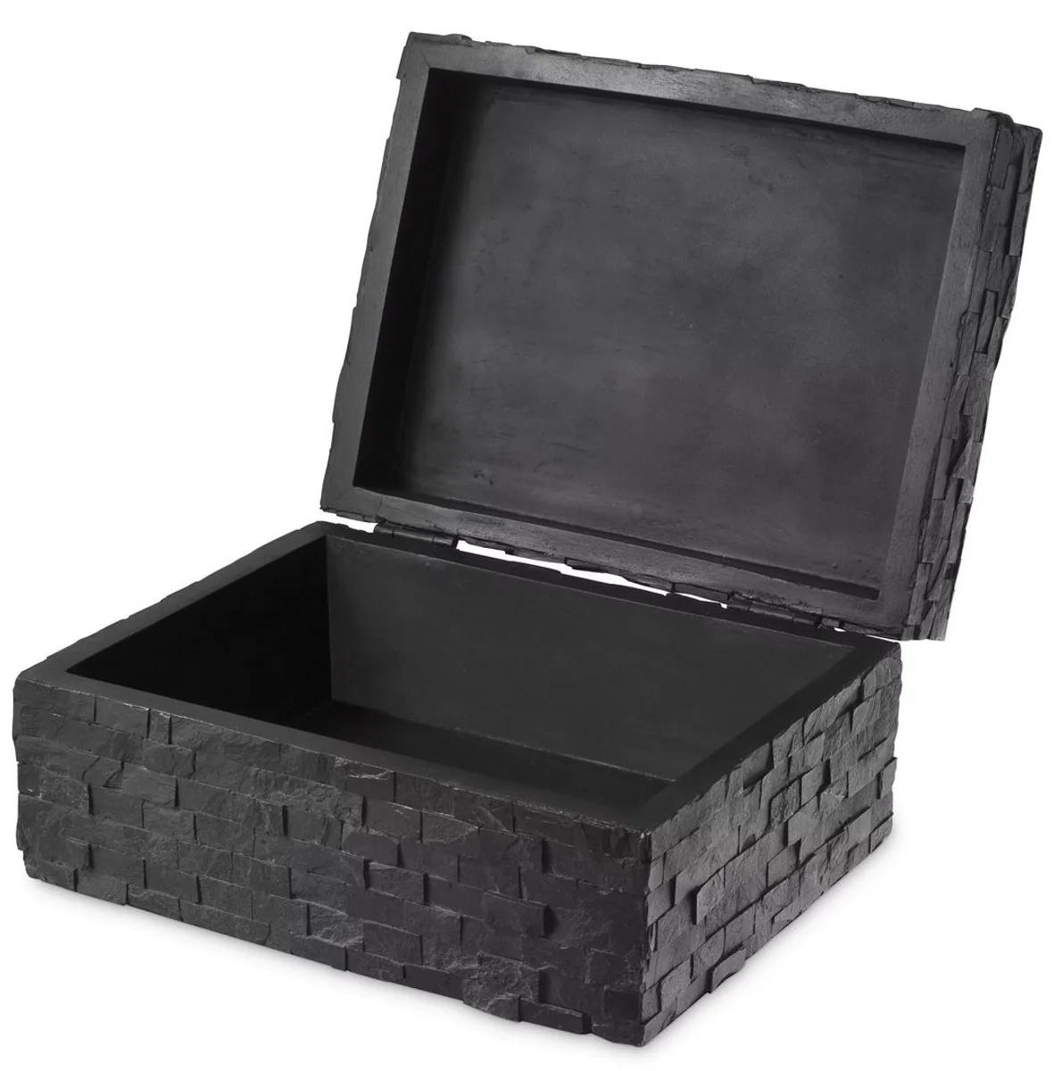Casa Padrino caja de joya de lujo negro 28,5 x 22 x A. 13 cm - Joyero - Caja de almacenamiento - Accesorios de lujo - Accesorios decorativos - Calidad de lujo