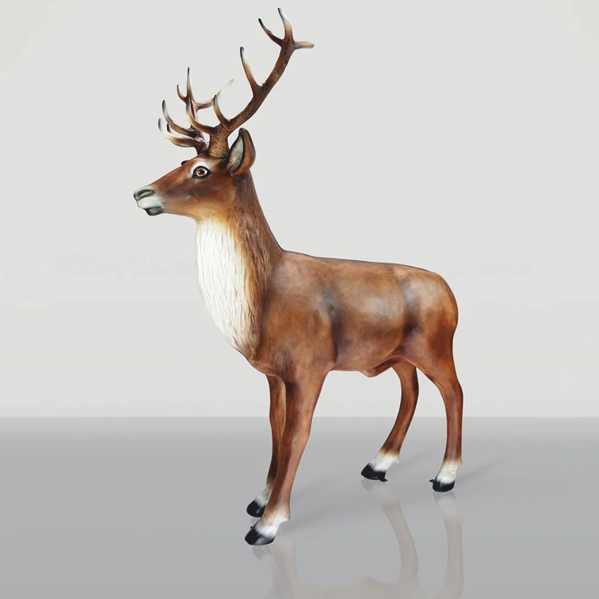 Casa Padrino escultura decorativa XXL ciervo marr¨®n 185 x A. 220 cm - Figura decorativa de jard¨ªn