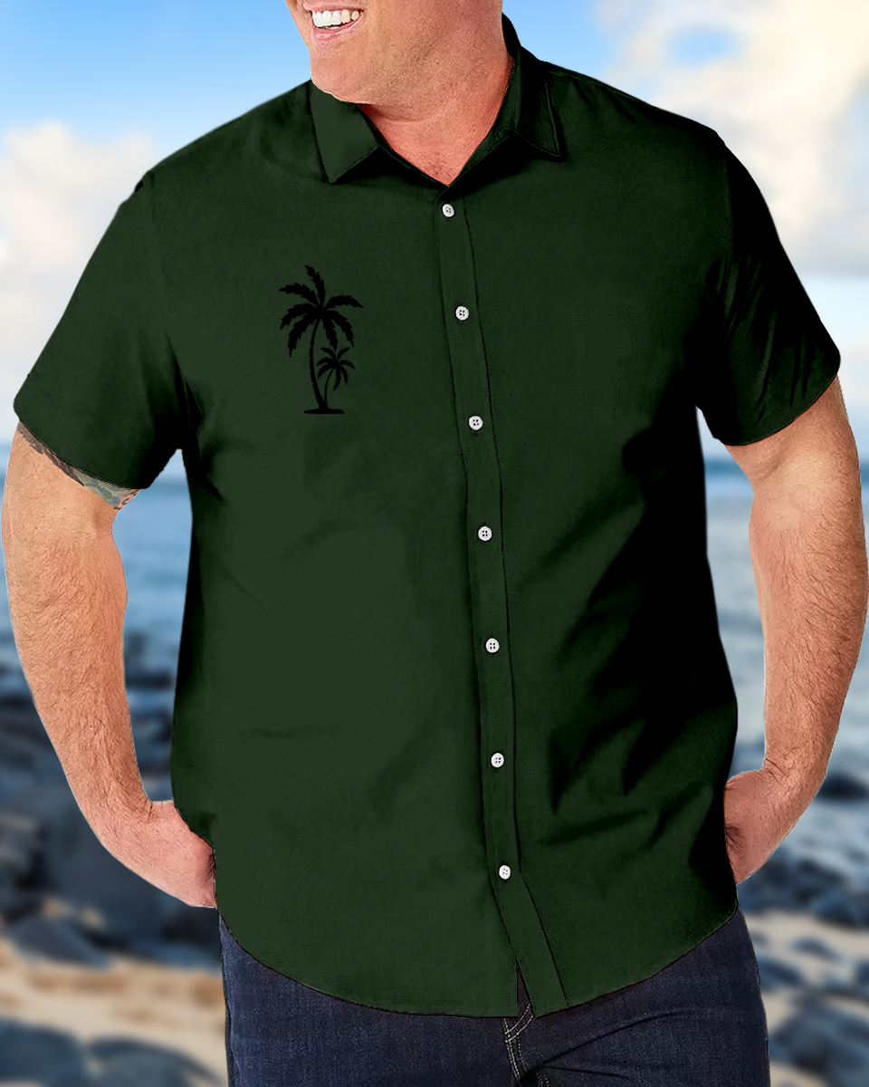 Men's Big Size Vacation Casual Hawaiian Short Sleeve Shirt 008