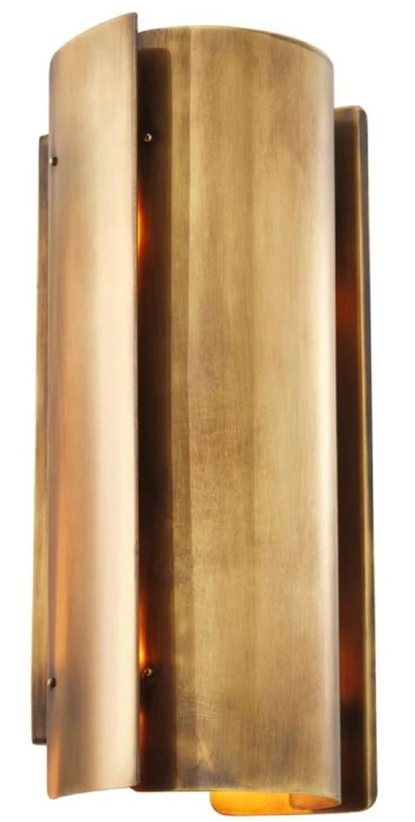 Casa Padrino lámpara de pared de metal de lujo latón vintage 16,5 x 12 x H. 31,8 cm - Lámpara de Diseño