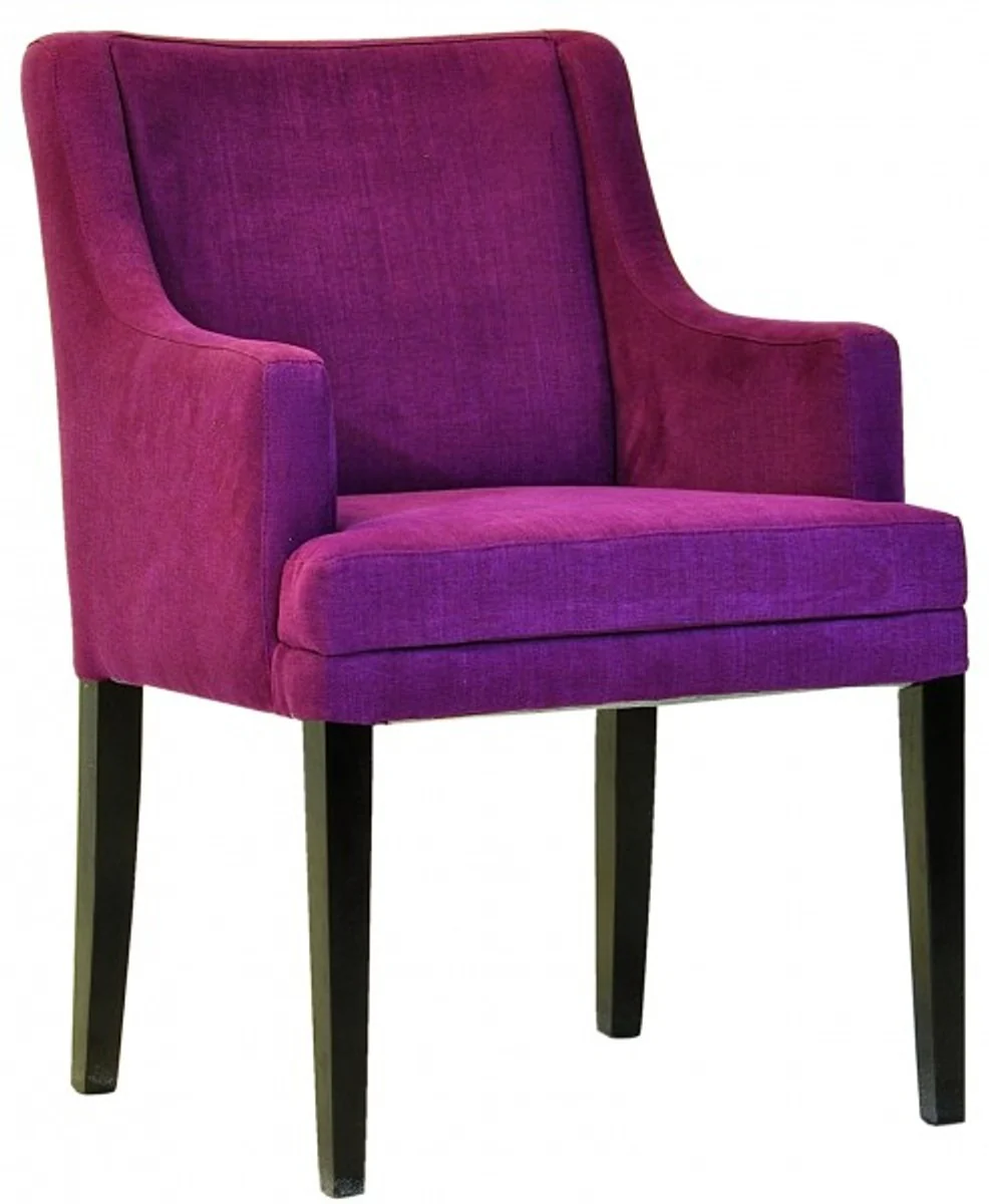 Casa Padrino Designer Dining Chair modef 285 Burgundy / Black - Hotel Facilities