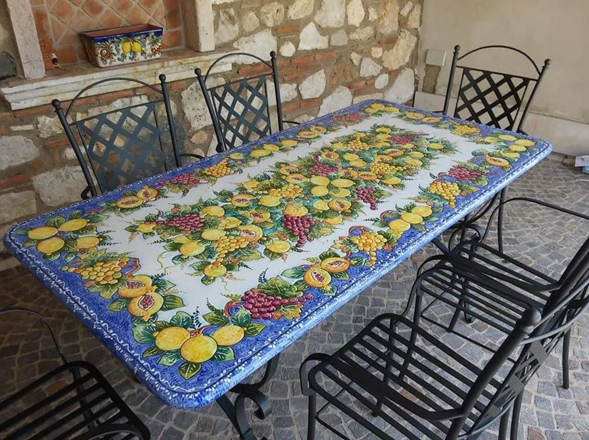 Casa Padrino conjunto de muebles de jard¨ªn de hierro forjado y piedra de lava Art Nouveau de lujo - Hecho en Italia