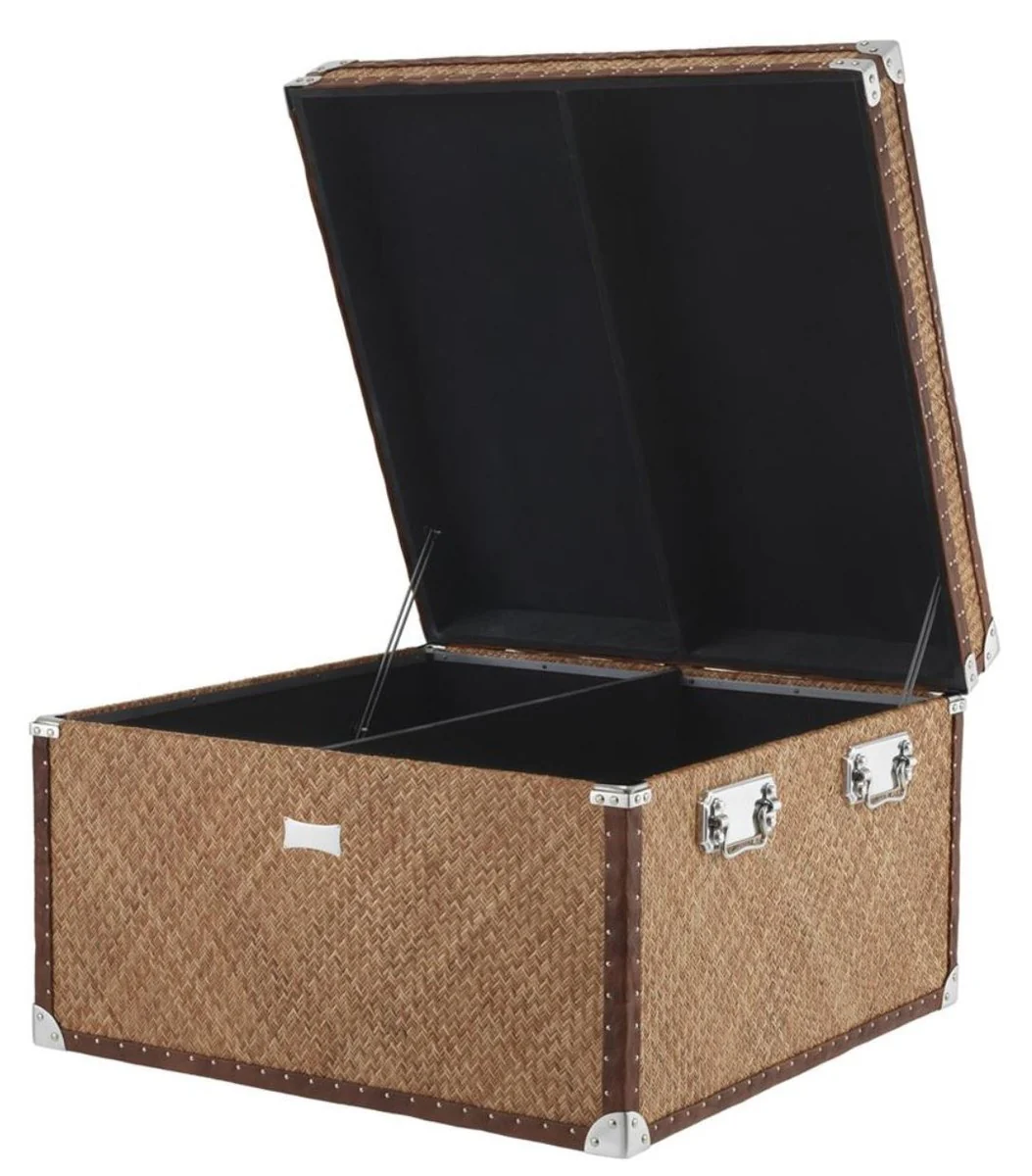 Casa Padrino mesa de centro de dise?o de lujo maleta de la vendimia 85 x 85 x H. 51 cm - Muebles de dise?o