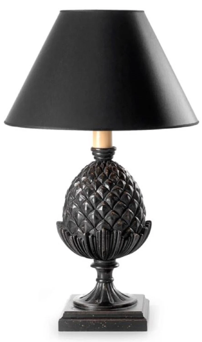 Casa Padrino l¨¢mpara de mesa barroco de lujo negro antiguo / negro ? 21 x A. 48,5 cm