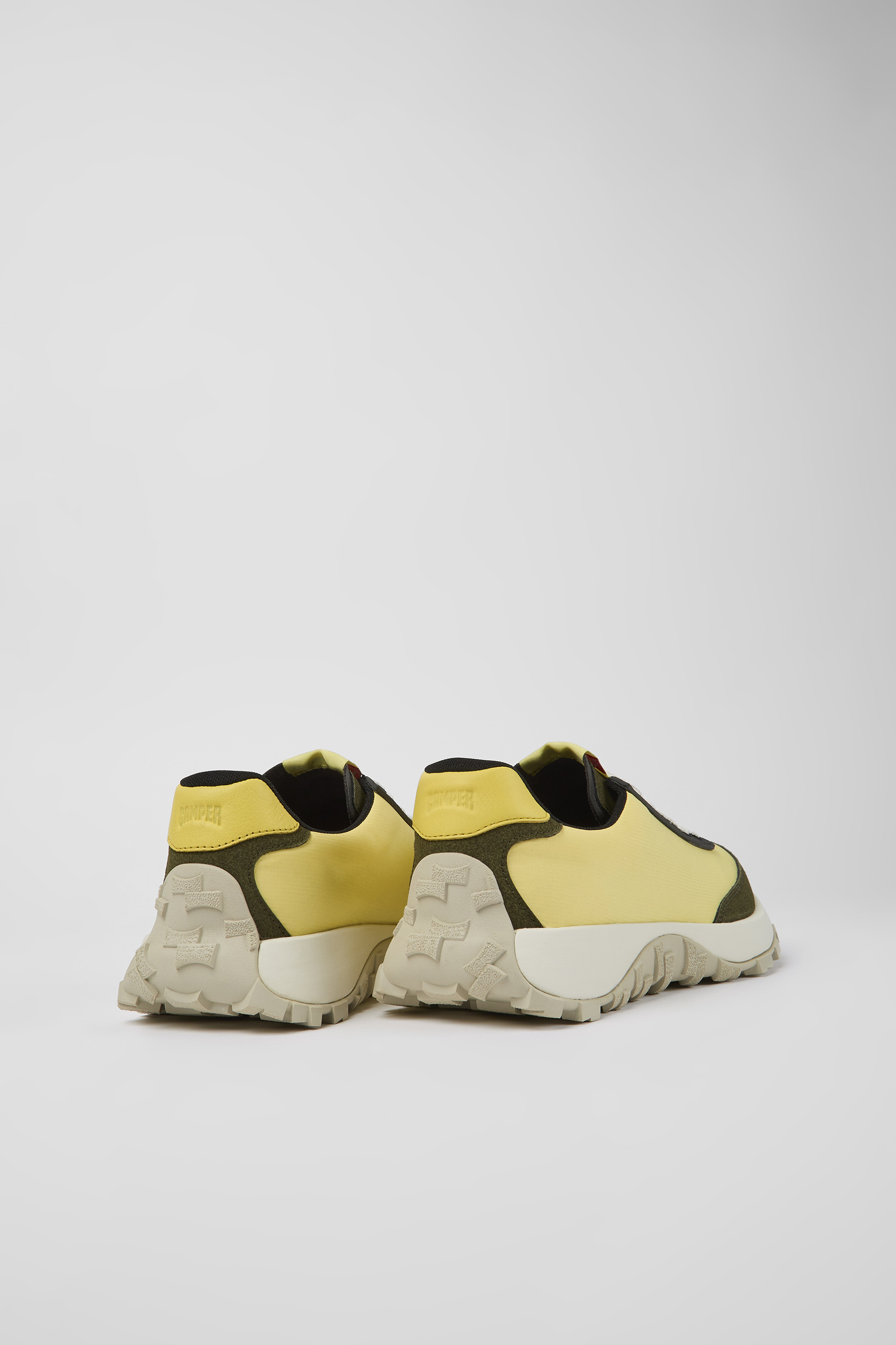 Drift Trail - Yellow textile and nubuck sneakers for men