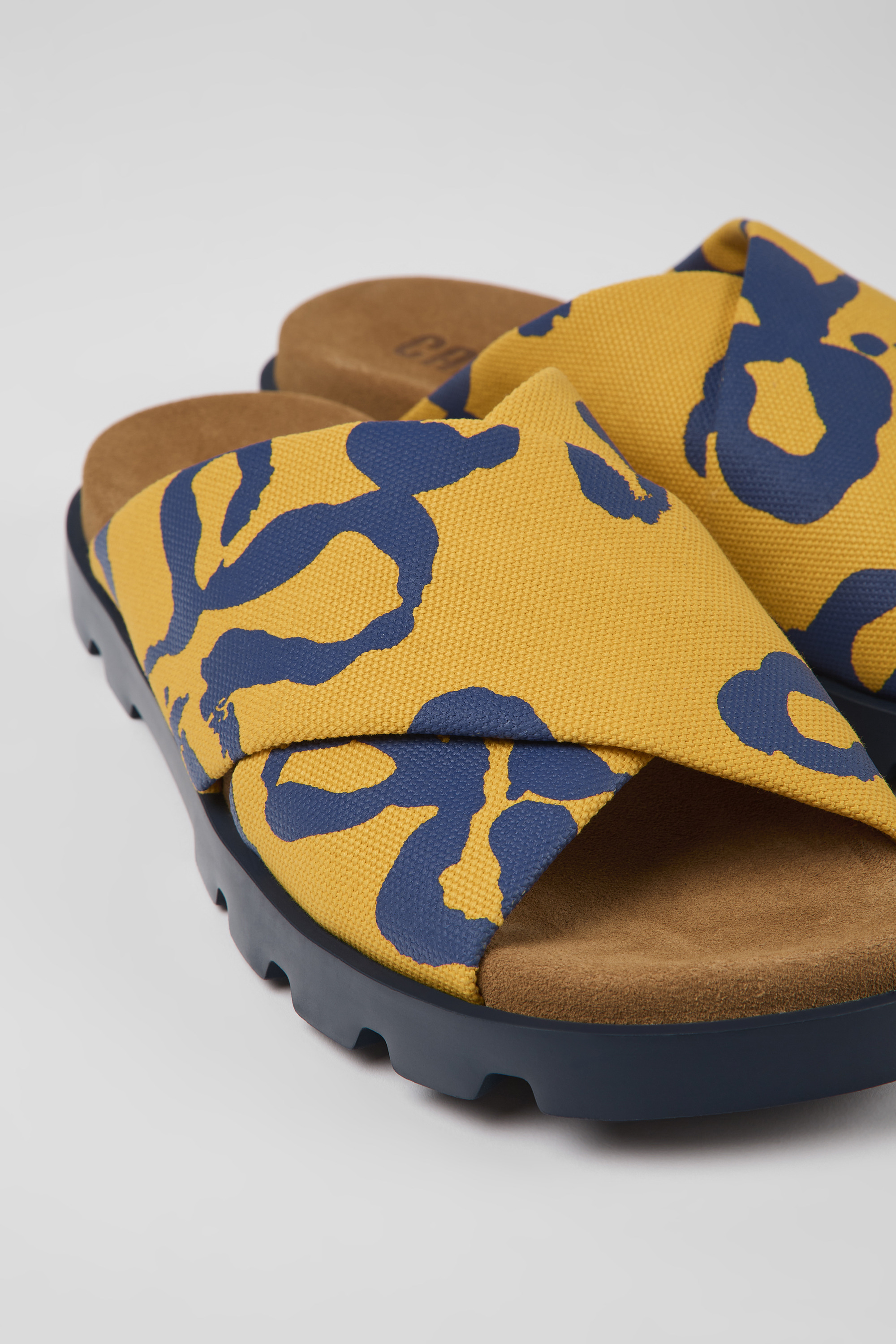 Brutus Sandal - Orange and blue recycled cotton sandals for men