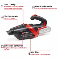 Cordless Vacuum Cleaner TE-HV 18/06 Li - Solo