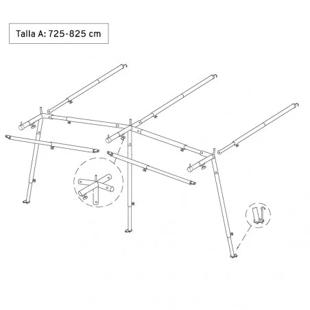 Armazón estructura universal Somerjaus para avancé de caravana