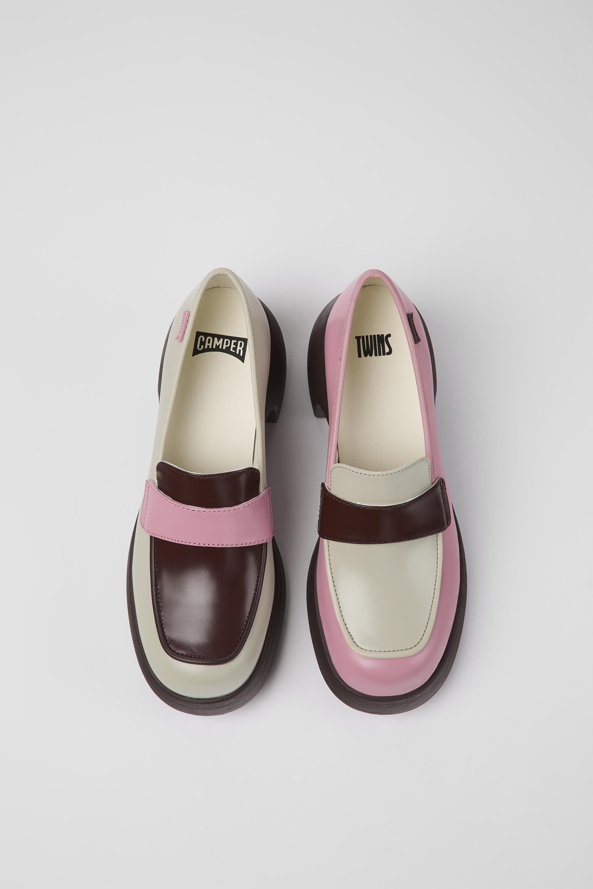 Twins - Multicolored leather shoes for women