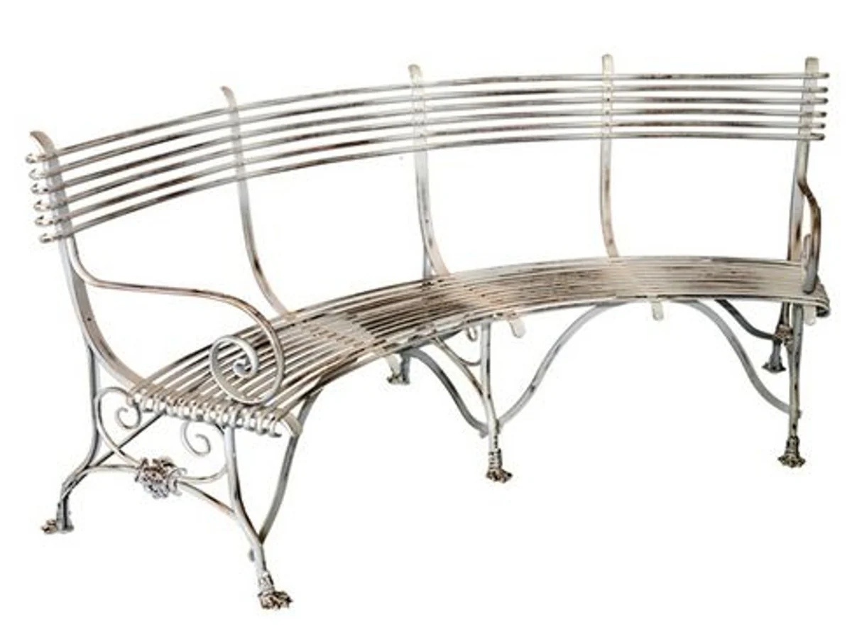Casa Padrino de hierro forjado banco del jardín 1,9 x 0,48 x 0,9 m H. - Nostalgia de la vendimia