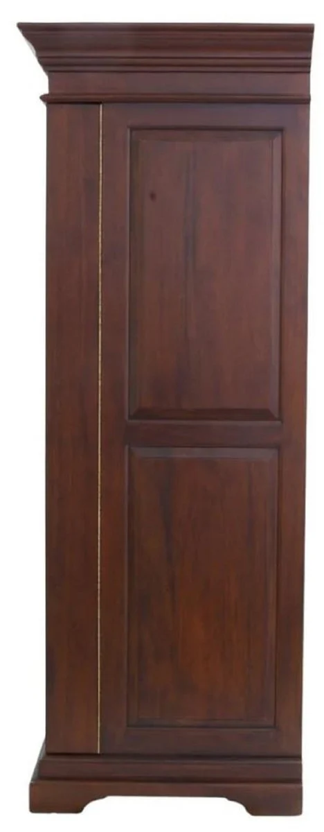 Casa Padrino gabinete de vino de estilo campestre de lujo con 2 puertas marr¨®n oscuro / lat¨®n 92 x 70 x A. 190 cm - Armario de bar de caoba - Muebles de bar de estilo campestre