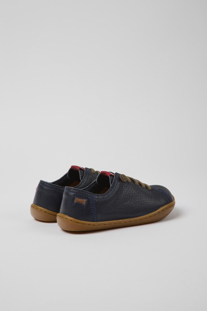 Peu Navy blue leather shoes for kids