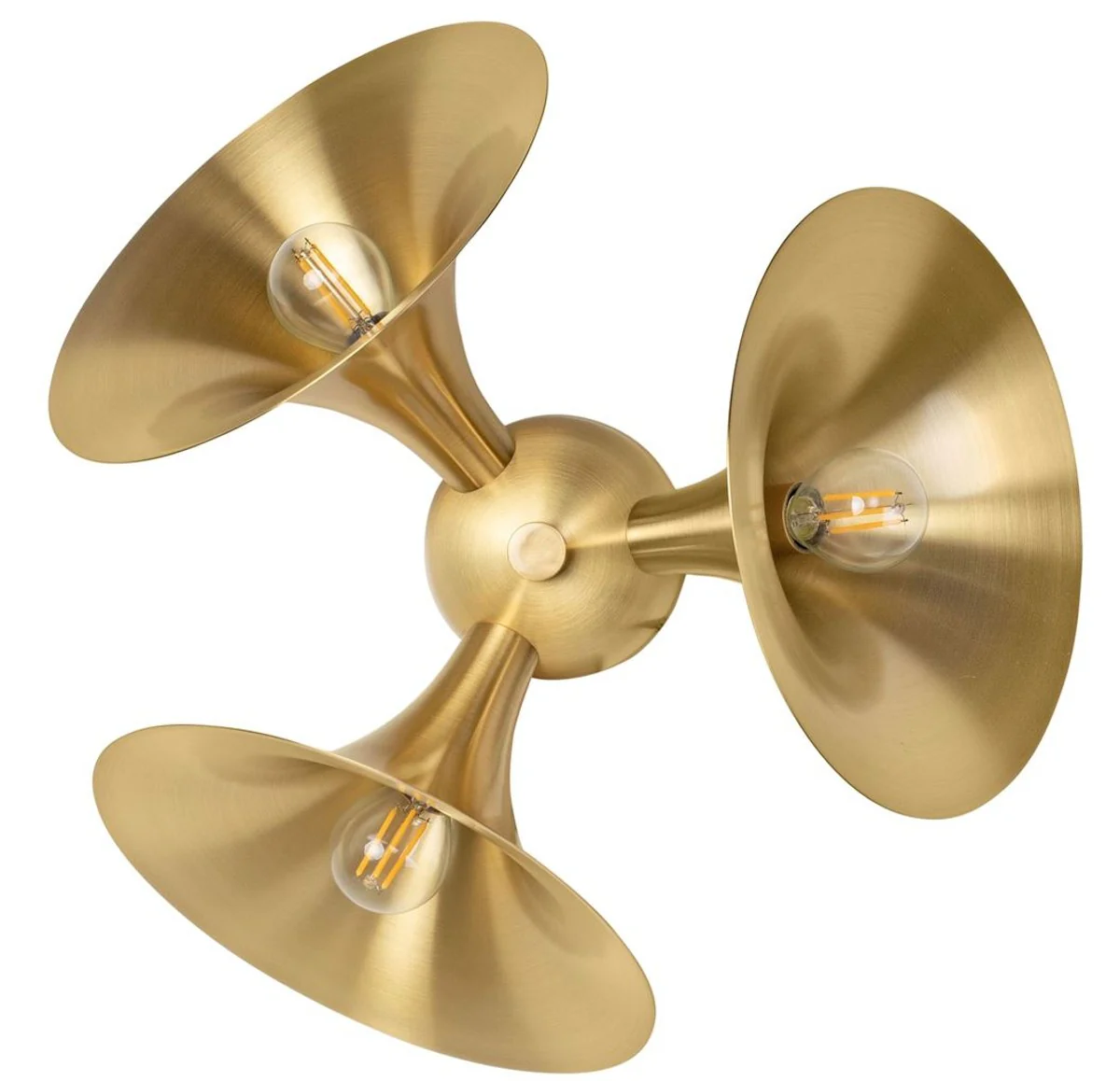 Casa Padrino lámpara de pared de lujo latón 40 x 20 x H. 40 cm - Lámpara de Latón - Calidad de Lujo