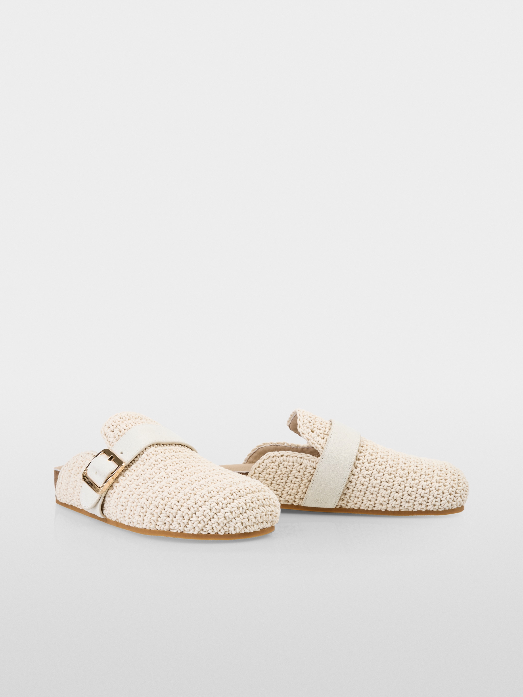 Marc-Cain Chunky slippers with crochet effect