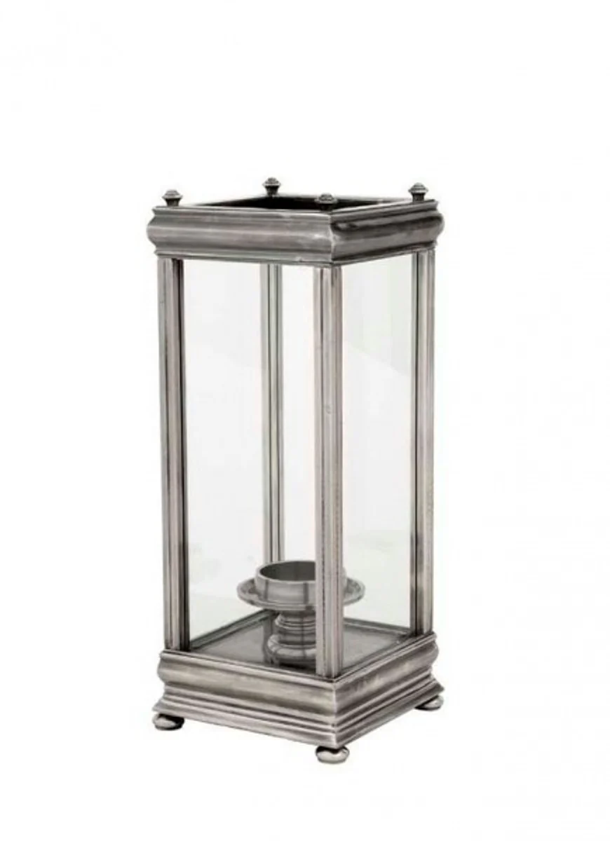 Casa Padrino luxury candle holder / lantern antique silver 21 x 21 x H. 52 cm - Luxury Candle Holder