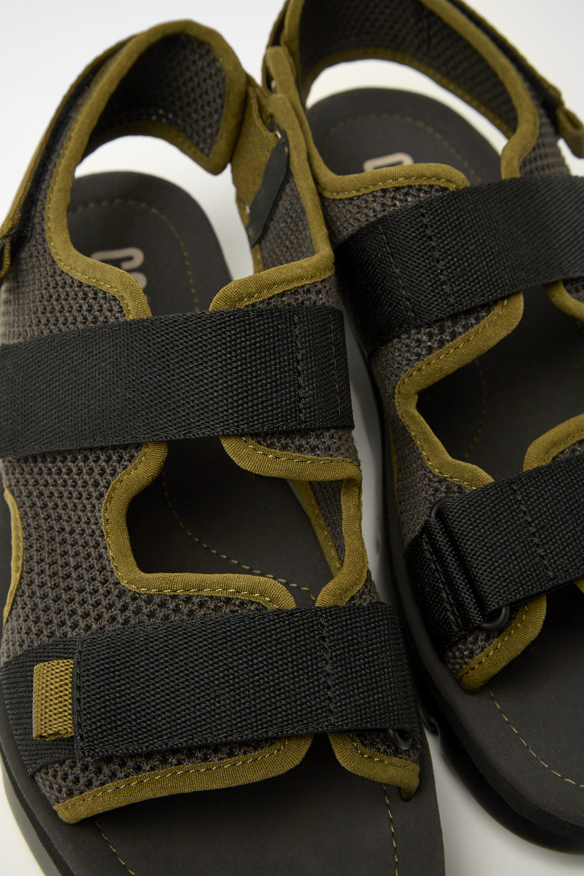 Oruga - Grey, black, and green sandals for men