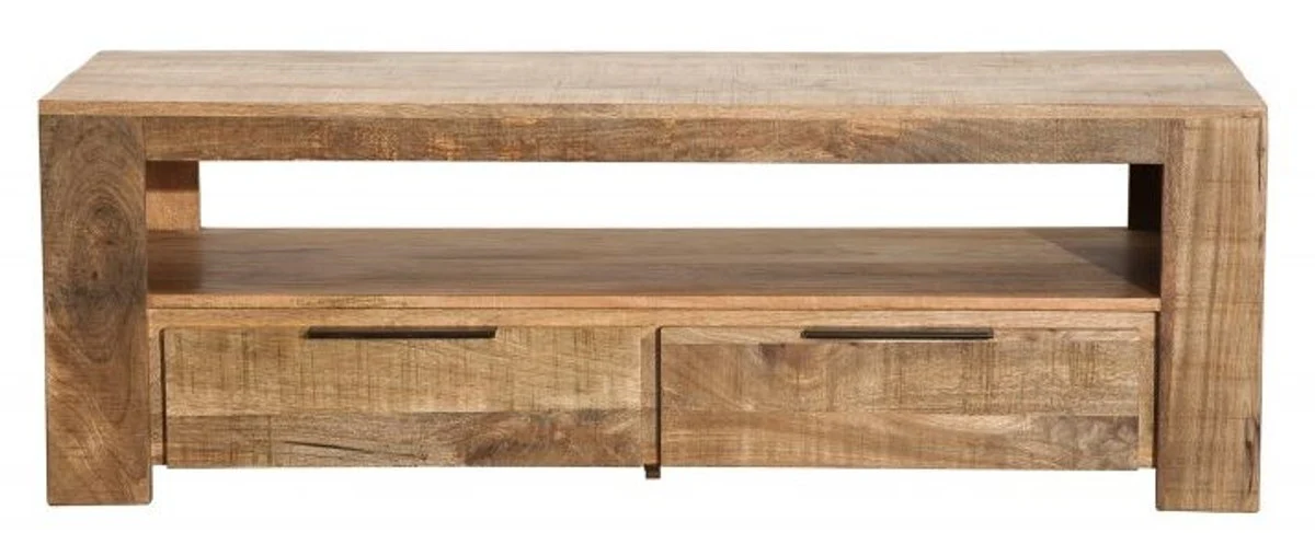 Casa Padrino Designer TV Cabinet Nature W.130cm x H.45cm x D.45cm - Aparador - Cómoda - ¡Hecho a mano en madera maciza Mango!
