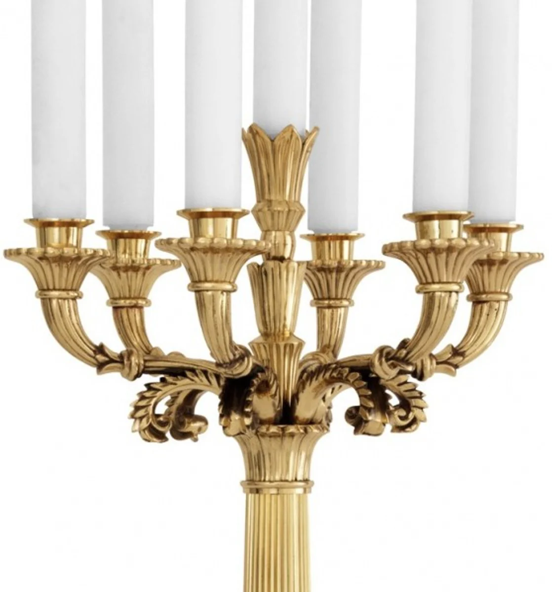 Casa Padrino Massive luxury Candlestick antique style brass polished 79 x 30 cm - Candlestick