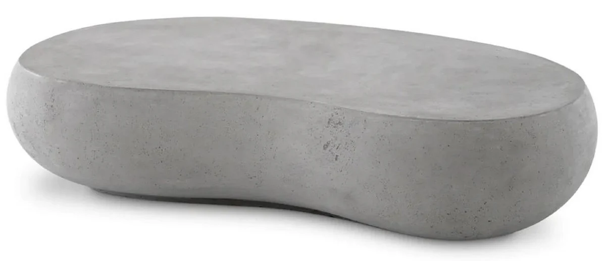 Casa Padrino mesa de jard¨ªn de lujo gris 160 x 103 x A. 32 cm - Mesa de centro de jard¨ªn de hormig¨®n armado con fibra de vidrio - Muebles de jard¨ªn y terraza - Calidad de lujo