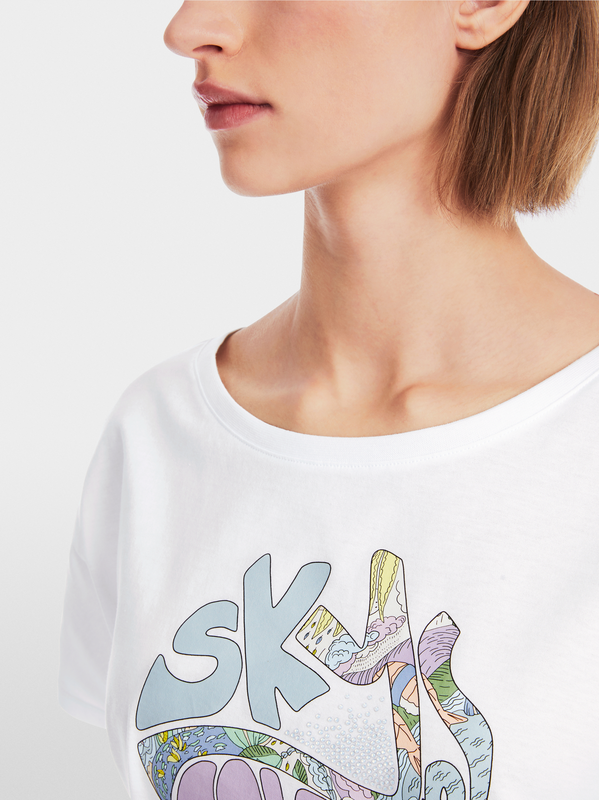 Marc-Cain Rethink Together rhinestones T-shirt