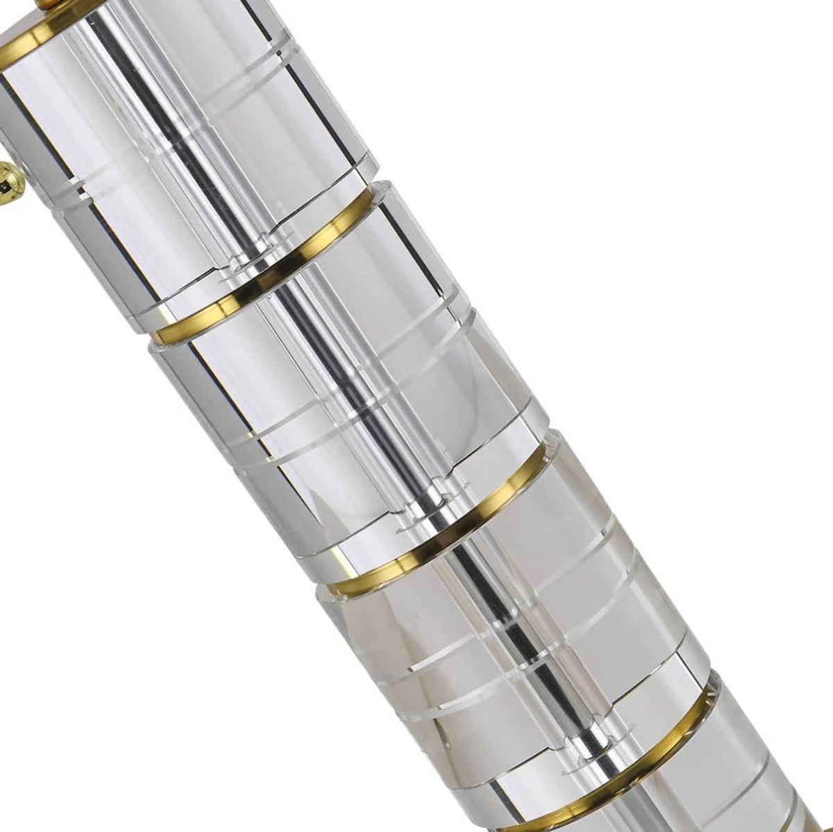 Casa Padrino l¨¢mpara de mesa de vidrio de lujo oro / blanco ? 40 x A. 66 cm