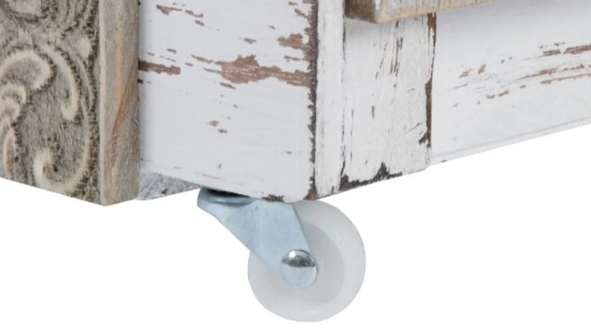 Casa Padrino los cofres de madera de stile country pad de est¨¢n decorados con 2 antig¨¹edades en blanco - Sal¨®n Deco