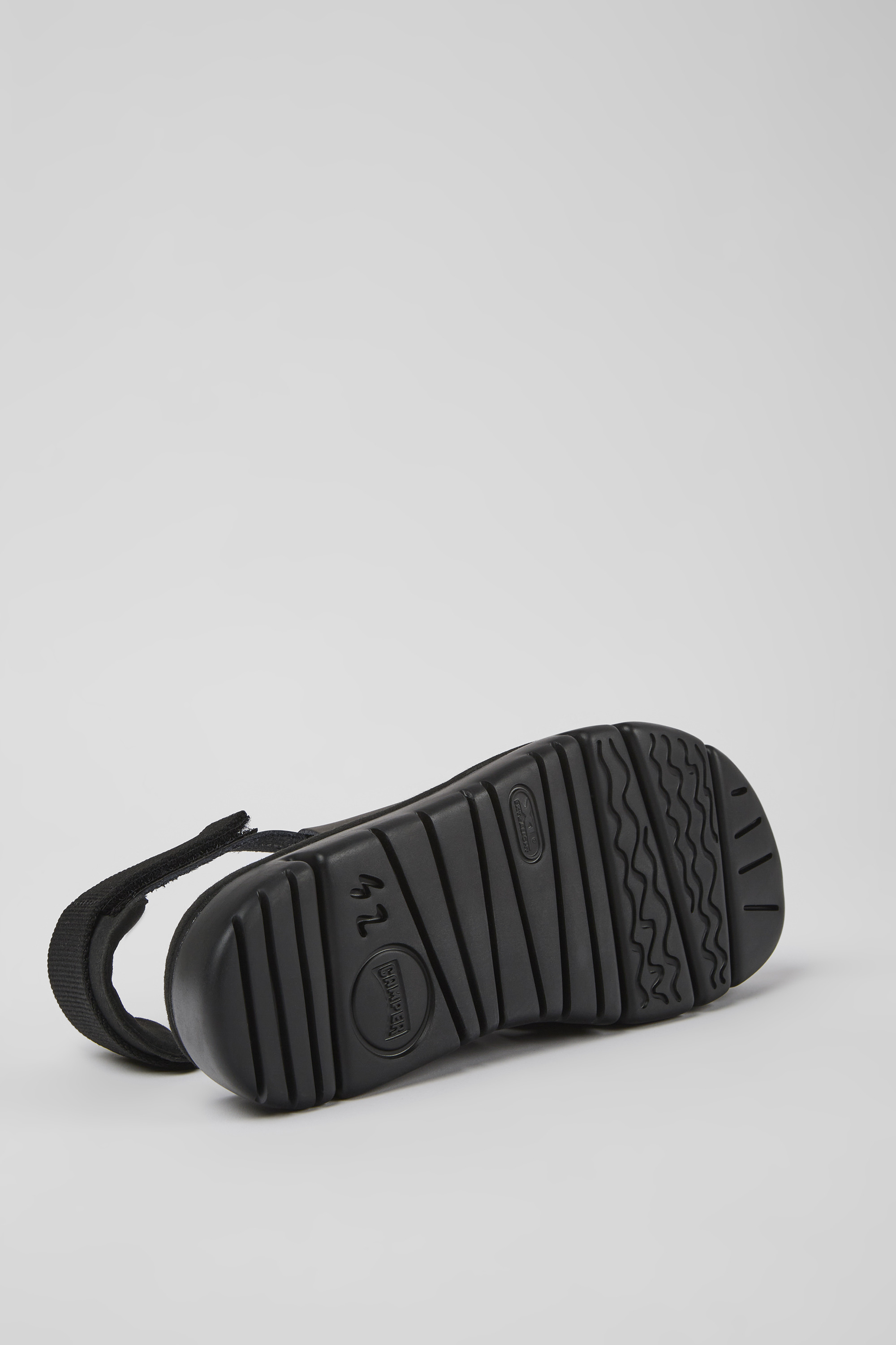 Oruga - Brown leather and textile sandals for men