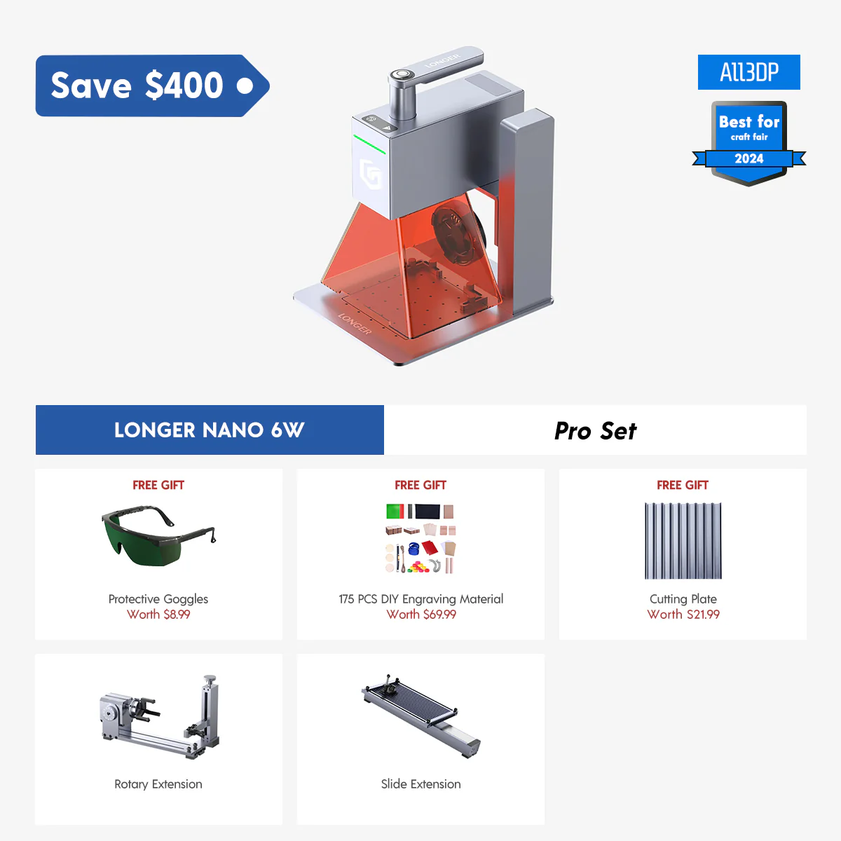 Longer Nano 6W Portable Laser Engraver